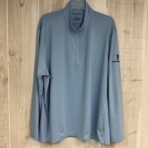 San Soleil 1/4 Zip Shirt Long Sleeve UV Protection Performance Blue Men's XL